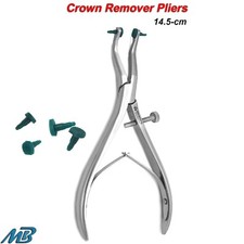 Dental Crown Remover Forceps Crown Removal Pliers With Replaceable Silicone Tips