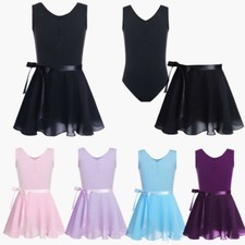 Kinder Ballettanzug Ballettkleid Tanz Kleid Ballett Body mit Chiffon R&ouml;ckchen