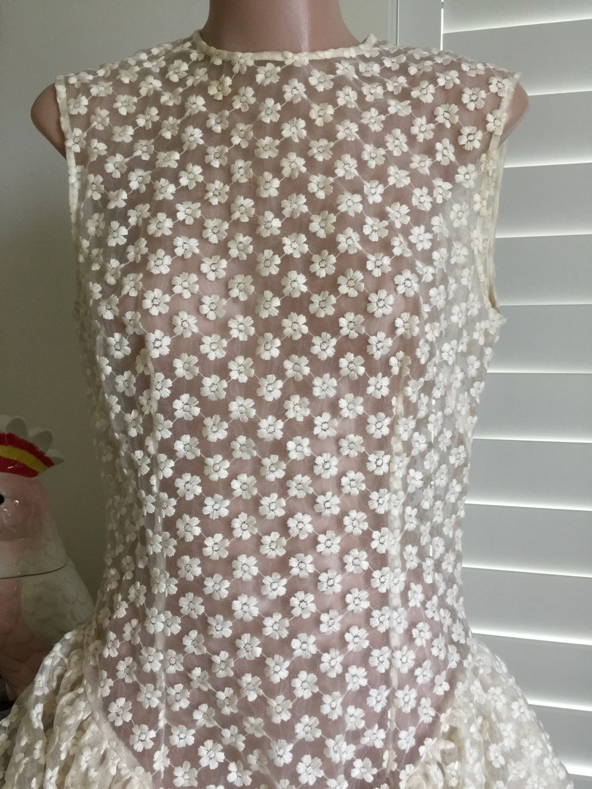 Authentic Simone Rocha Floral-Embroidered Cotton blended Tulle Dress image 7