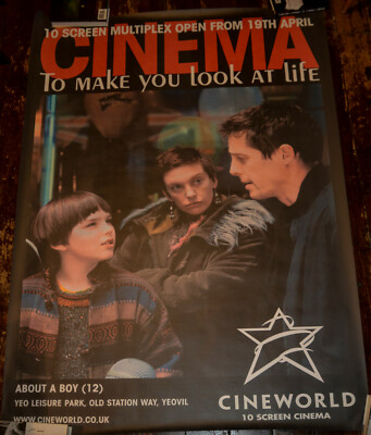 ABOUT A BOY, CINEWORLD, GIANT BUS STOP, U-BAHN, WERBETAFEL POSTER 120x178cm 