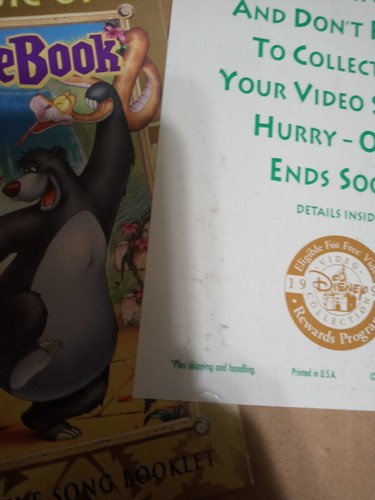 The Jungle Book Video Program Stamp featuring Baloo 1997 (SEE SHIPPING DETAILS) - Picture 5 of 7