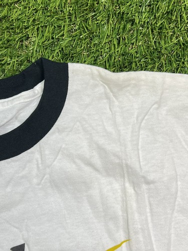 Vintage 90's Nike Ringer T-Shirt Men's M White USA Dead Stock Swoosh Check - Picture 10 of 11
