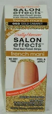 1 Box Sally Hansen Salon Effects Real Nail Polish Strip GOLD CABARET #003 16ct