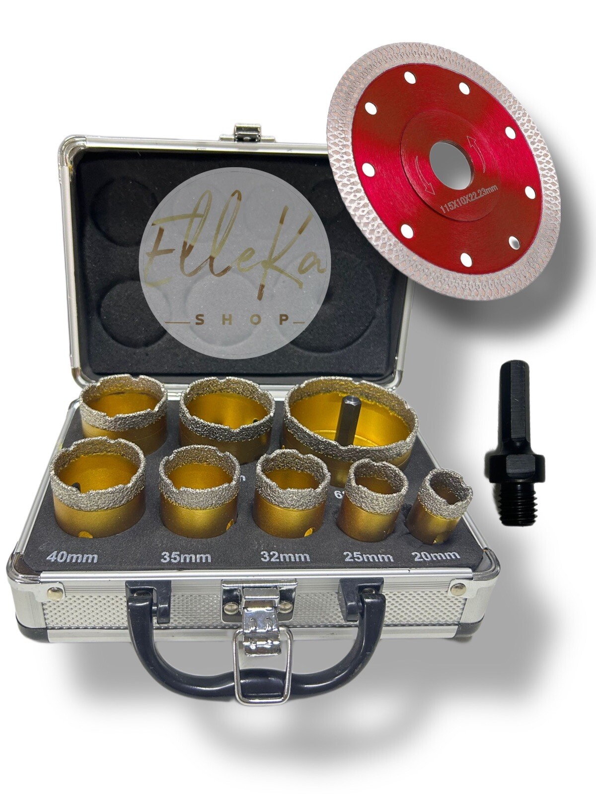 Come forare il Gres Porcellanato senza crepe? Kit 8 Frese M14