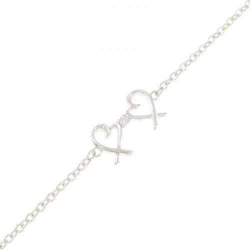 Auténtico Brazalete Tiffany Doble Corazón Amoroso #260-007-374-7093