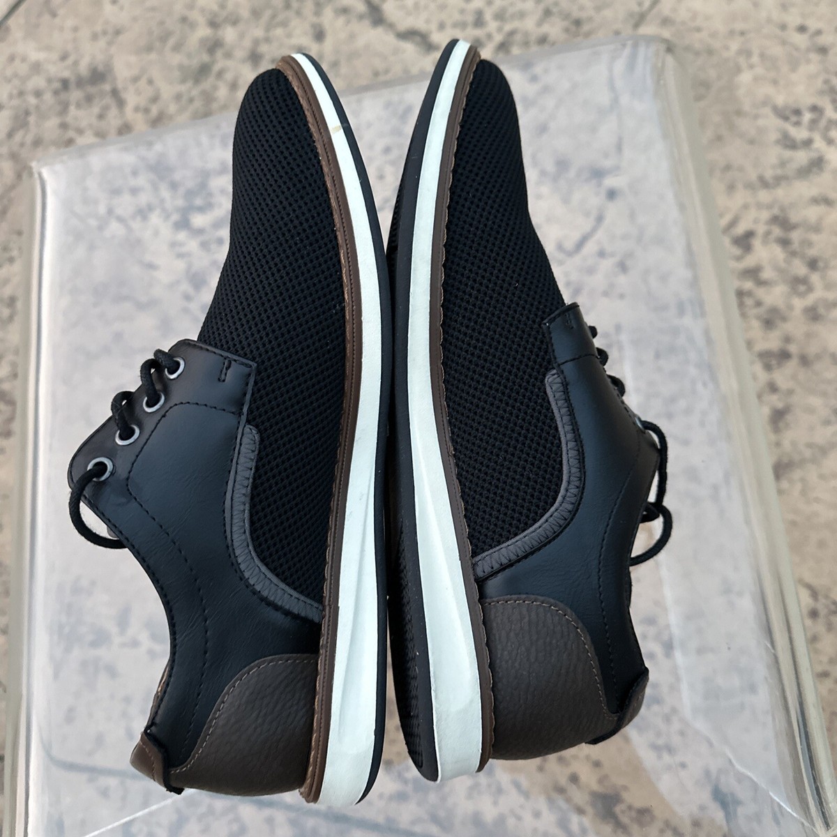 Mix No. 6 Bache Charcoal / Black Men’s Oxford Dress Shoes 12 Mix No. 6 Black Bache Oxford Dress Shoes Lace Faux Leather  main image 2
