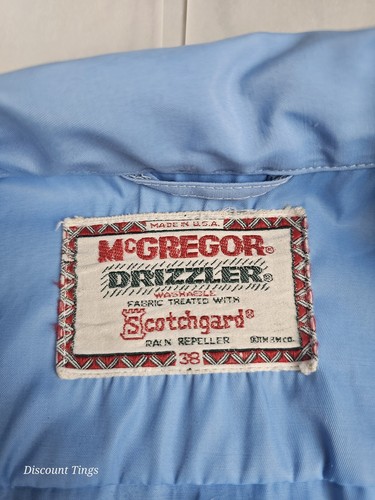 Vintage 1950s McGregor Drizzler Gabardine Ricky Jacket Blue - Sz 38 - Picture 7 of 11