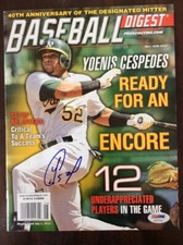 Yoenis Cespedes Cards and Autographed Memorabilia Guide 76