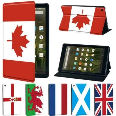 National Flag PU Leather tablet Stand Cover Case for Amazon Fire 7/8/10/Max 11