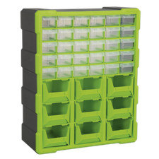 Sealey Cabinet Box 39 Drawer - Hi-Vis Green/Black - APDC39HV