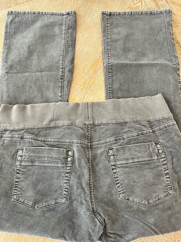 Old Navy Gray Corduroy Maternity Pants XL Stretchy Waist 42” Inseam 31” - Picture 7 of 7