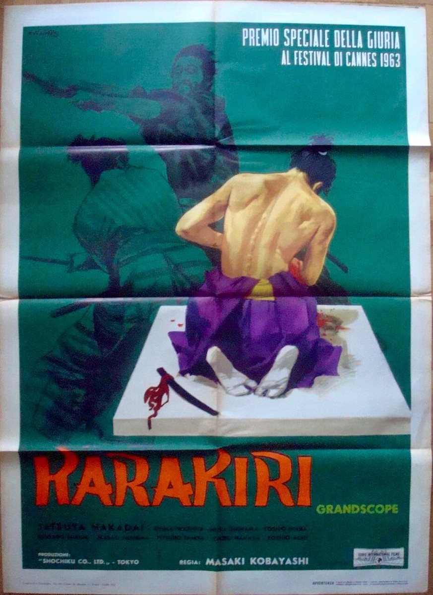 HARAKIRI SEPPUKU Italian 2F movie poster 39x55 KOBAYASHI TATSUYA