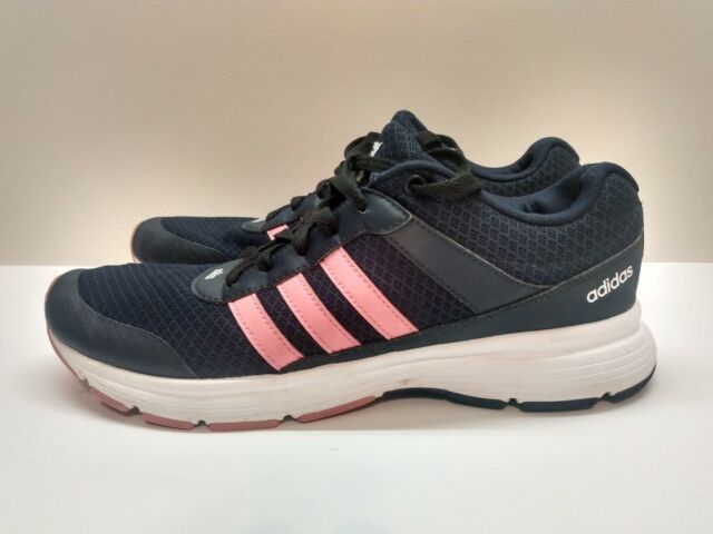  Adidas  Cloud  Foam  City Shoes 9  5M Navy Blue Pink Strips 