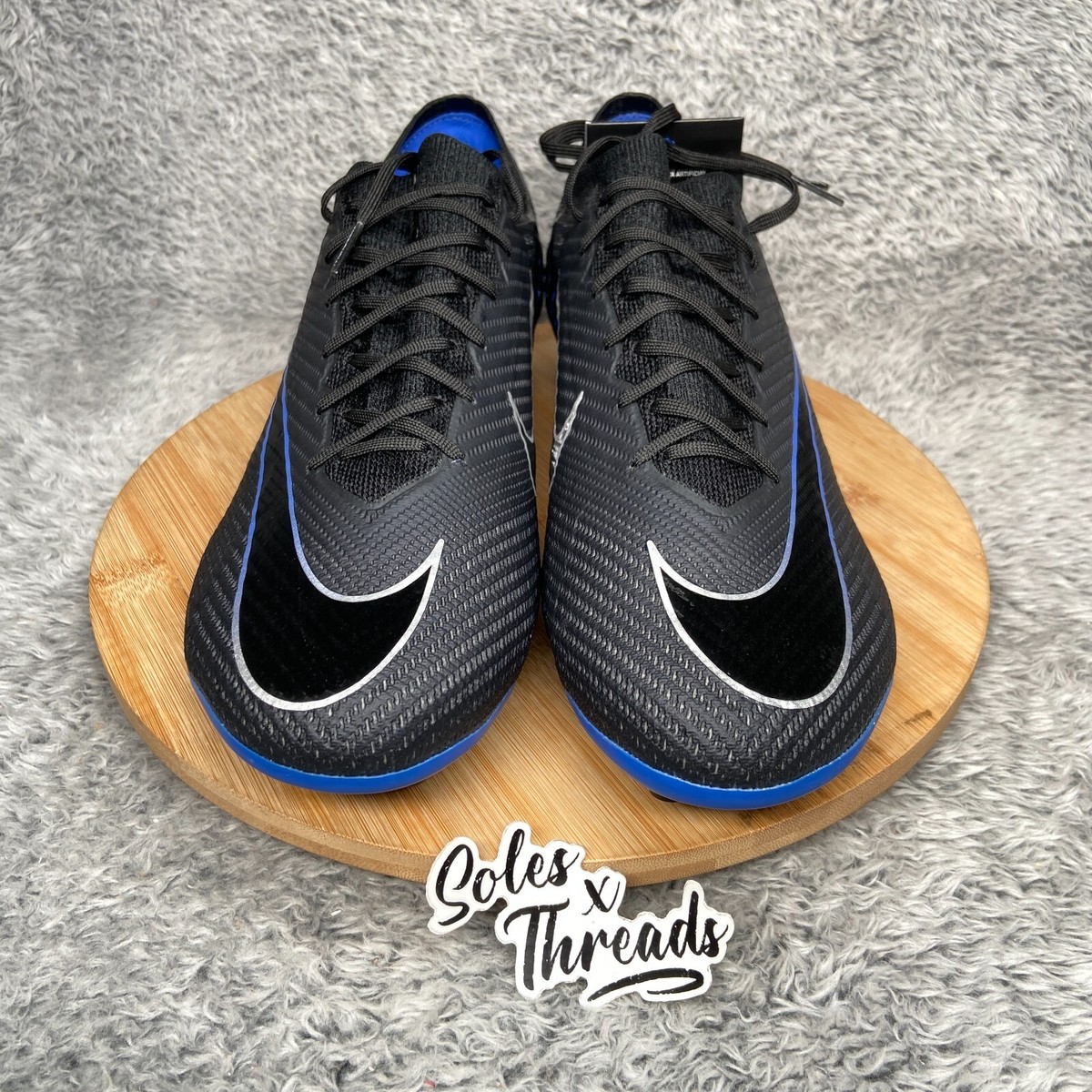 Nike Zoom Mercurial Vapor 15 Elite AG-PRO Sizes Black Blue Nike Zoom Mercurial Vapor 15 Elite AG-PRO Sizes Black Blue