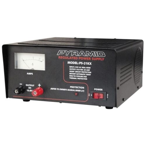 PYRAMID PS-21KX REGULATED POWER SUPPLY WITH BUILT-IN COOLING FAN 18 AMP CONSTANT - Picture 2 of 3