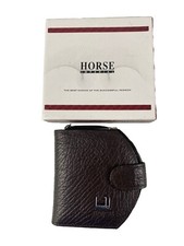 Imperial Horse Women's Leather Short Half Moon Purse Card  Brown New In Box