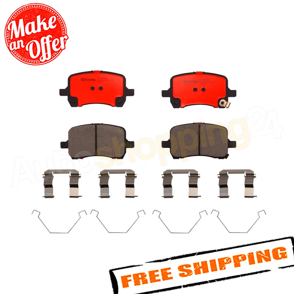 Juego de pastillas de freno de disco delanteras de cerámica Brembo P10030N para Saturn Sky 2007-2010 Foto 2 de 4