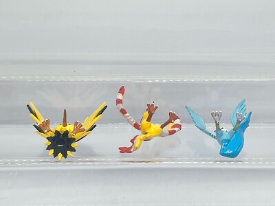 Pokemon Monster Collection Zapdos Articuno Moltres Figure Set Tomy