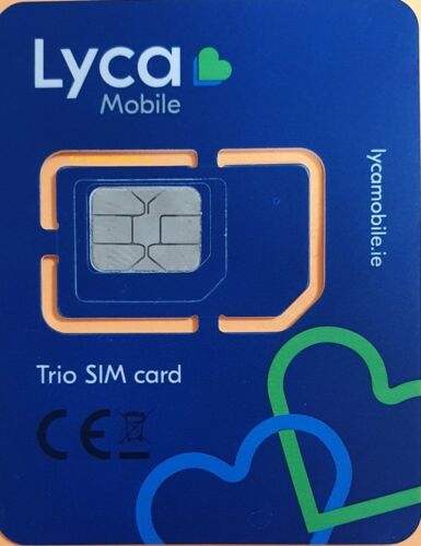 LYCAMOBILE Ireland Prepay Network SIM CARD IRISH LYCA ⭐️ Flash Sale ⭐️ - Zdjęcie 1 z 1