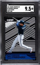 2021 Panini Chronicles Clear Vision #9 Freddie Freeman RED /100 SGC 9.5 (2/100)