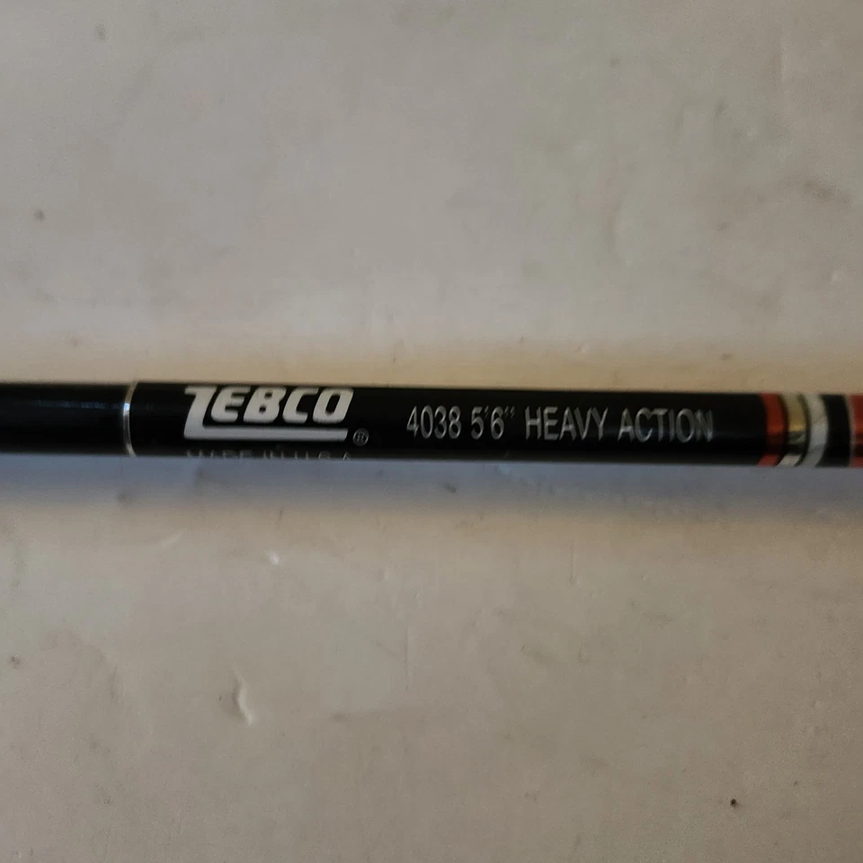 Vintage Zebco M# 4038 Rod+404 Reel Heavy Action Combo works Good Condition  - Image 4 of 4