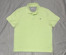 Vineyard Vines Polo Shirt Mens Large Light Green Edgartown Performance Stretch