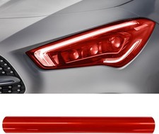 12 X 48 Red Self-adhesive Vinyl Tint Film For Headlights Tail Li Color Red