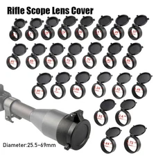 Scope Lens Covers Quick Flip Up Dustproof Cap Protect Objective Attachments Lens