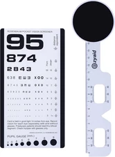 Rosenbaum Pocket Eye Chart with PD Ruler and Eye Occluder Near Vision Test
