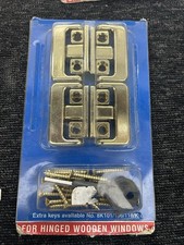 Chubb 8K118 Window Locks Hinged Wooden Windows Brass Finish