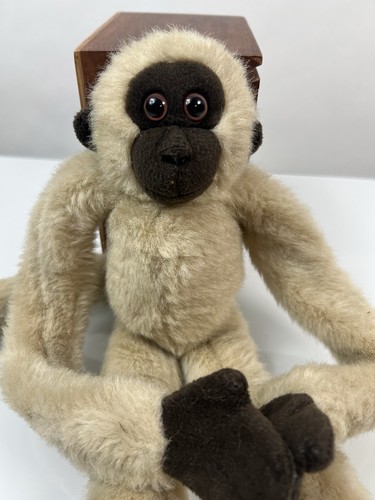 Juguete de peluche vintage Wild Republic K&M mono colgante animal de peluche beige tostado - Imagen 3 de 9