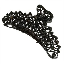 Retro Black Metal Alloy Rhinestone Hair Claw Jaw Clips Pins Accessories