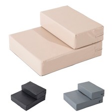 PawHut Scaletta per Cani e Materassino Pieghevole 2 in 1 in Similpelle