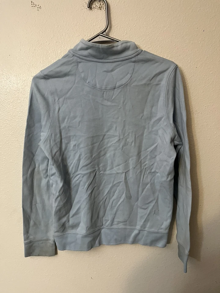 Suéter Pullover Vineyard Vines Jóvenes Niños L (16) Azul 1/4 Cremallera 100% Algodón Foto 2 de 4