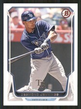 2014 Bowman #17 Desmond Jennings Tampa Bay Rays 37814