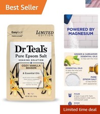 Dr Teal's Epsom Salt Magnesium Soak, Limited Edition Cozy Vanilla Season, 3lbs