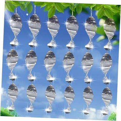 18Pcs Bird Deterrents for Outside, 6 Set Highly Reflective Fishbone-18pcs