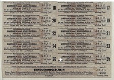 Bundesanleihe Republik Österreich 10 Zinsscheine je 7 Schilling Gold + Ern.Sch.