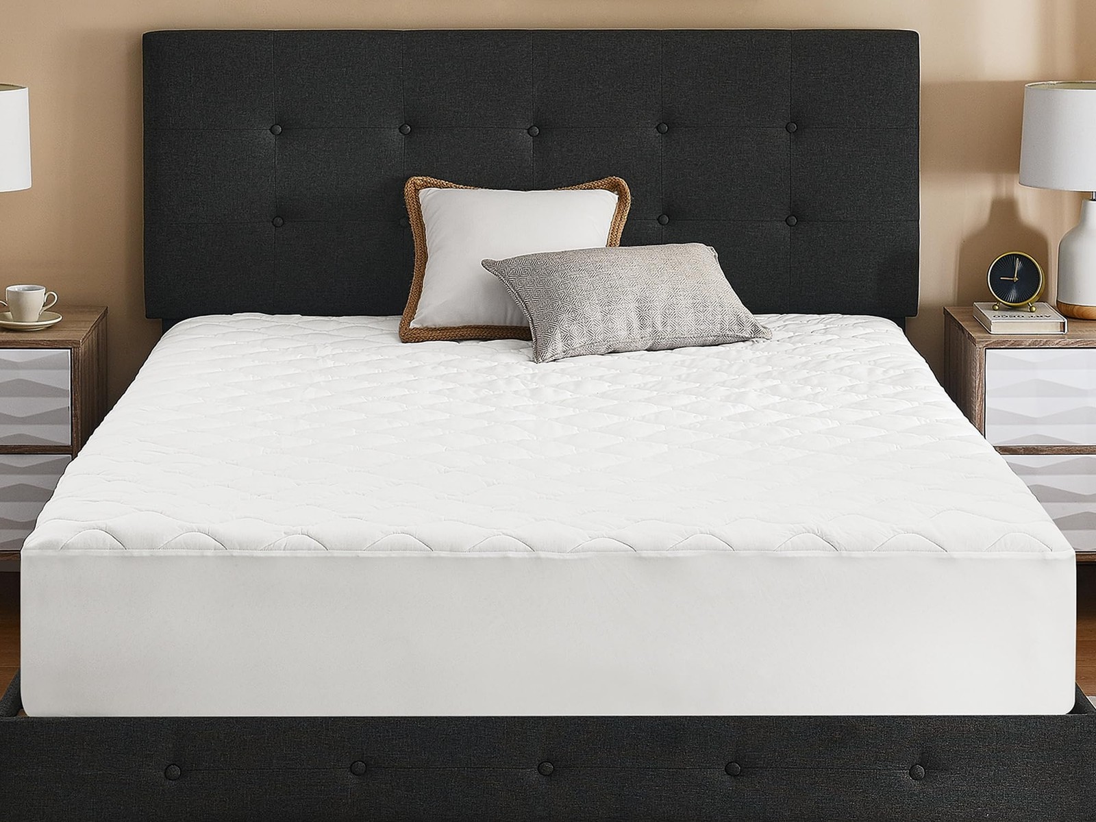 Deluxe Quilted Waterproof Queen Mattress Protector for Comfort & Protection