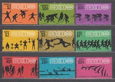 Mexique - Courrier 1967 Yvert 734/8 + A 280/3 ** MNH Sports