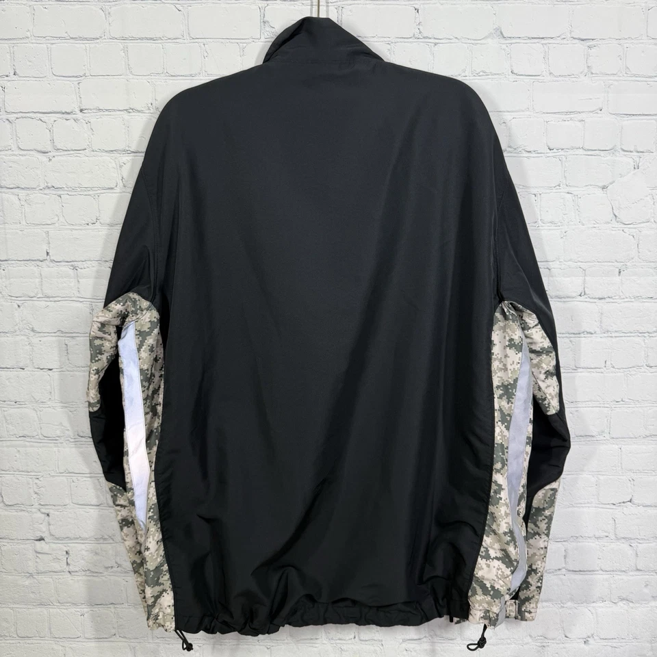 Chaqueta cortavientos Soffe XT46 con cremallera para hombre XL negra camuflaje entrenamiento extremo ejército de EE. UU. Foto 2 de 4