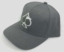 Pins & Aces Performance Spade Snapback Golf Hat Light Grey NEW