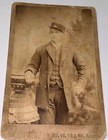 Rare Antique Railroad Uniform Working Man Providence Rhode Island Cabinet Photo! — photo 1