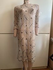 Ganni Beige Lace Midi Dress Size M