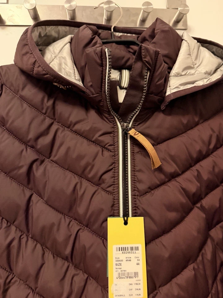 Camel active Stepp Long Jacke light weight ohne Daune Gr. 44  bordeaux dunkelrot - Bild 2 von 4