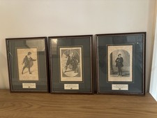 Set Of 3 Framed RSC Shakespeare Prints Hamlet Henry Irving
