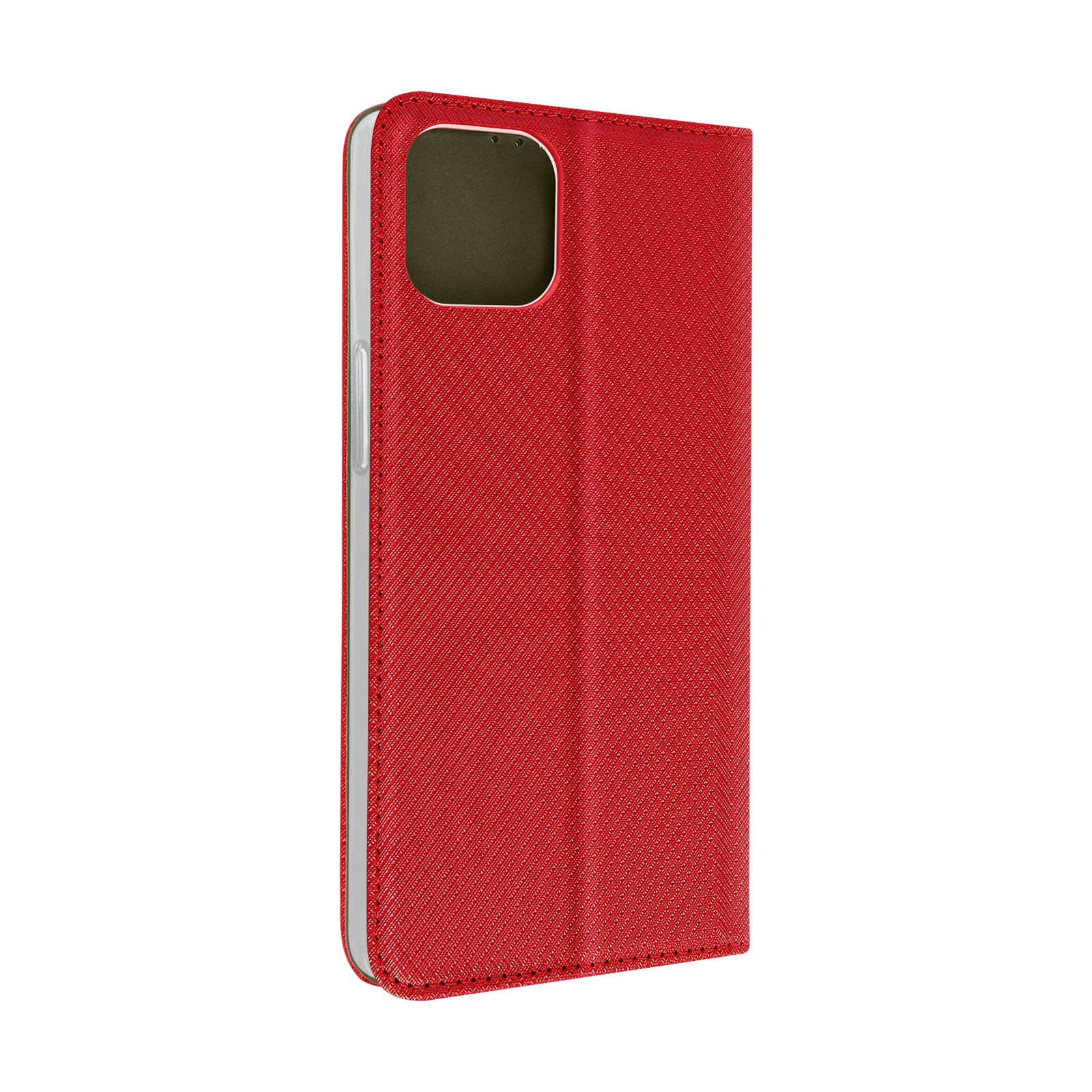 Coque iPhone 14 Plus rouge avec porte-carte et support vidéo intégré - 2