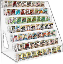 Clear Display Shelf for Funko Bitty Pop! Mini Collectible Toys Display Shelf Com