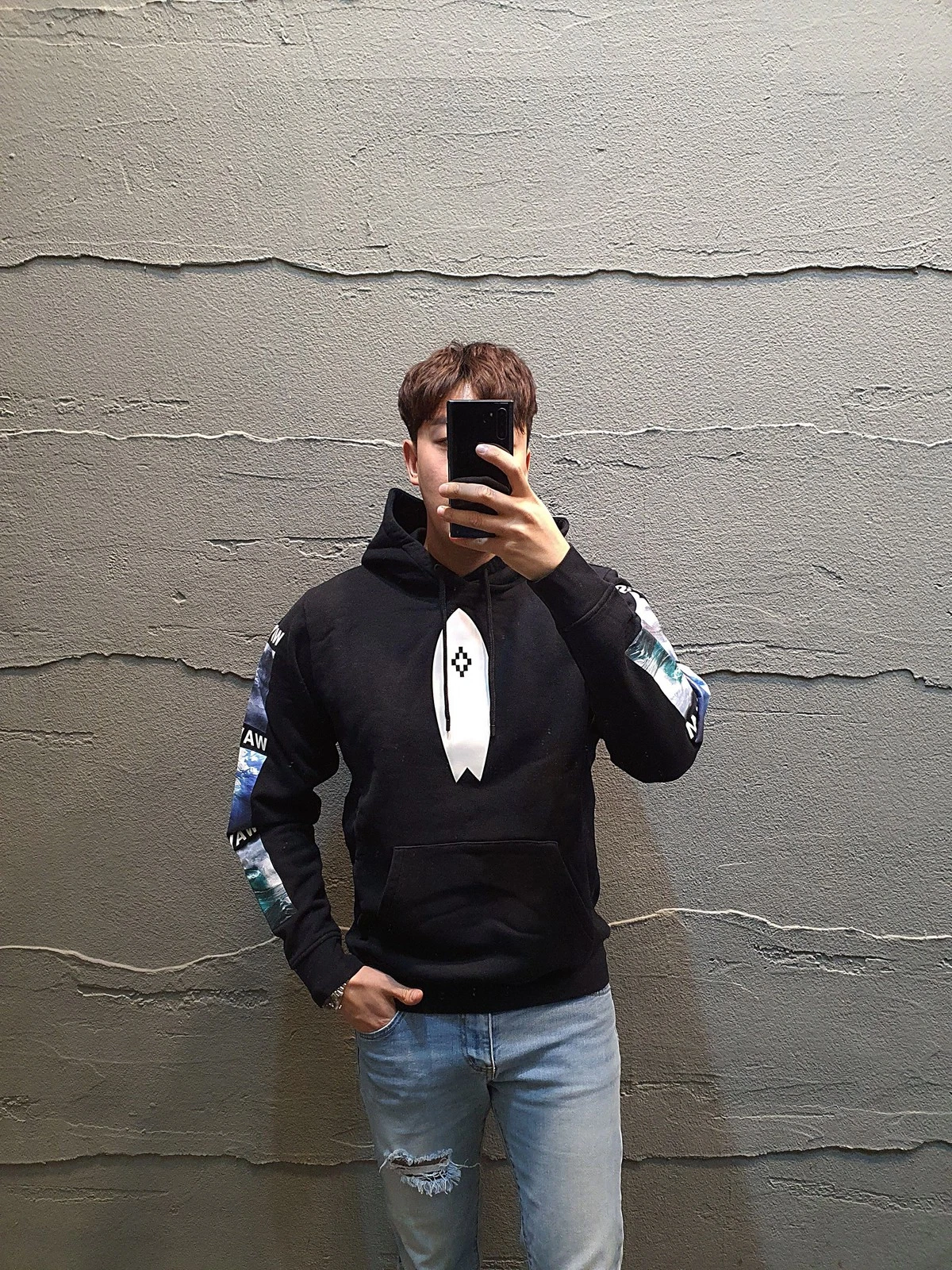 Marcelo Burlon Felpa con Cappuccio Stampata Uomo 18345159