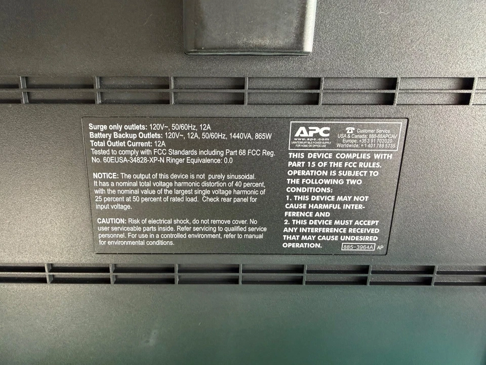APC J35 A/V Power Power Conditioner with Battery Backup - Good Battery - Image 3 of 4